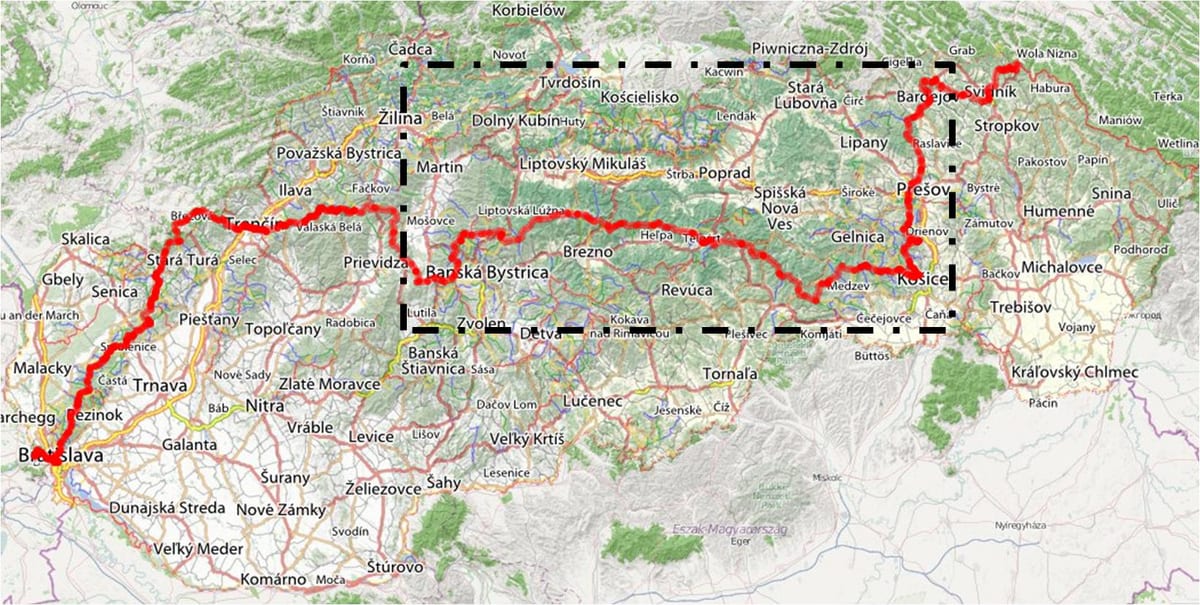 ecja në hartë Sllovakia
