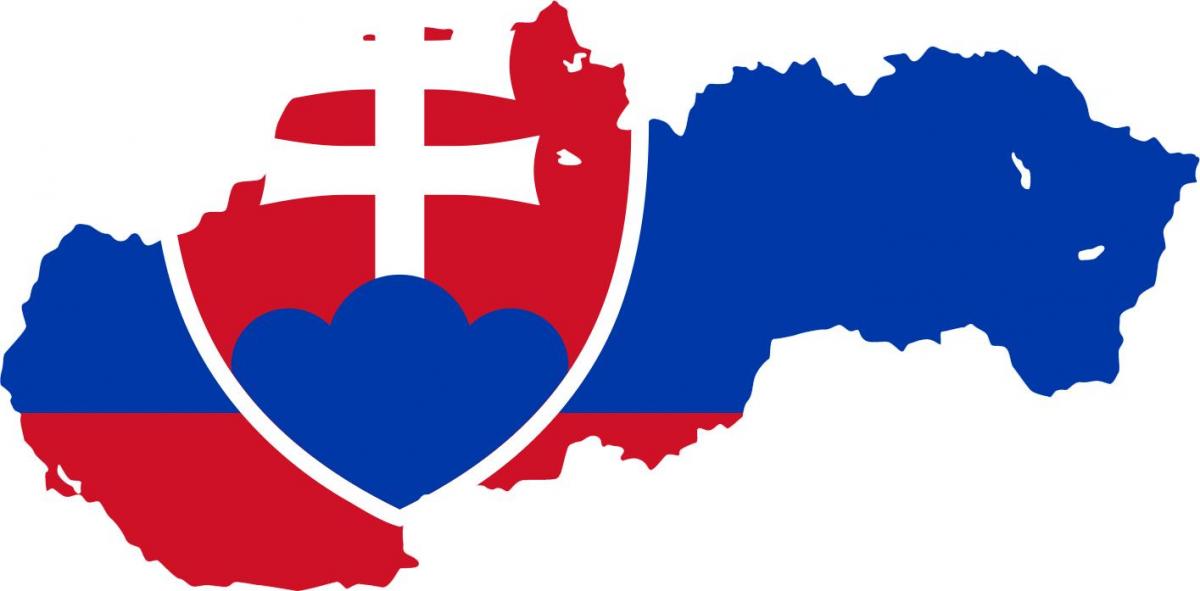 harta e Sllovakia flamurit
