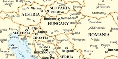 Harta Sllovakia vendet fqinje