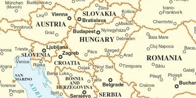 Harta Sllovakia vendet fqinje
