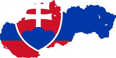 Harta e Sllovakia flamurit