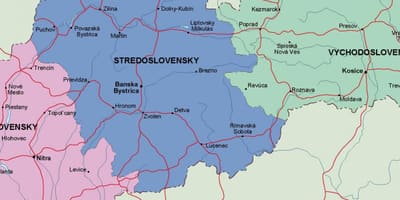 Harta e Sllovakia politike