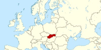 Harta e Sllovakia hartën e evropës