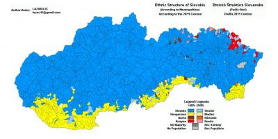 Harta e Sllovakia etnike