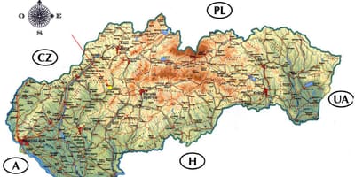Harta e Sllovakia kështjella
