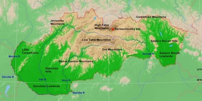 Harta e Sllovakia malet